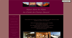 Desktop Screenshot of chaletdechampdevant.com